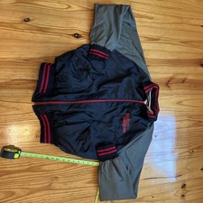 Vintage Large  Flying Eagle Harley -Davidson Zip Up Jacket Red Gray Black picture