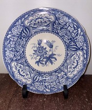 Vintage SPODE Blue Room Collection FLORAL Blue & White Dinner plate @READ@ picture