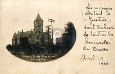 1906 Victoria TX Texas Victoria County Court House RPPC Photo Postcard COPY picture