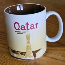 Starbucks Qatar Coffee Mug Global Icon Series Beige 16 oz Collectible 2011 picture