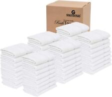 Bath Towels Set 22x44 White Cotton Blend Bulk Pack of 12,24,36,60,84,120 Towel picture