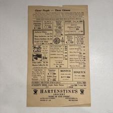 Vintage Hartenstine’s Grocery Store Flyer Pottstown, Pa. picture