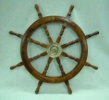 36'' Decorative Gaston Ship Wheel Wooden Vintage Captain Boat Steering Wall item picture