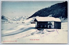 Antique Switzerland Postcard DAVOS Winter Snow Landscape 1911 picture