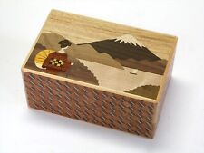 NEW 21 STEPS gimmick Japanese Puzzle Box Wooden Puzzle Hakone Yosegi Fuji Maiko picture
