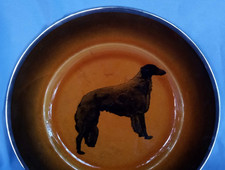 BORZOI DOG PLATE ROYAL CAULDON ENGLAND RIDGEWOOD 12