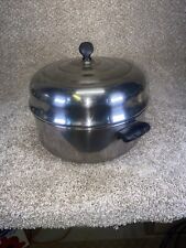 Vintage Farberware All Clad 5q stainless steel dutch oven Beehive Lid Small Dent picture