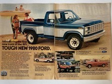 1980 Ford F150 Pickup Truck Two Page Print Ad Introducing Tough New 80's picture