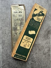 Stanley Plane Blade Iron 1 3/4 NOS Box Of 6 Vintage No. 3 and 5 1/4 picture