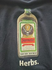 JAGERMEISTER IMPORTED DEER HEAD LIQUOR BOTTLE BLACK XL T-SHIRT J445 picture