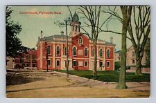 Plymouth MA-Massachusetts, Courthouse, Antique, Vintage Souvenir Postcard picture