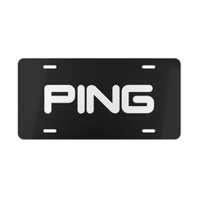 Ping Golf Car Front License Plate Tag Vanity Style – Auto Metal Aluminum picture