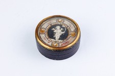 Antique French/Italian Presentation Box With Grisaille Cupid Miniature & Jeweled picture