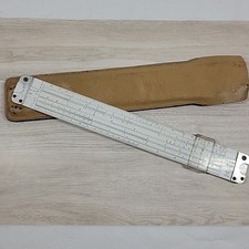 Vtg Fullerton ACU No. 500 Slide Rule w/ Original Sheath Acumath picture