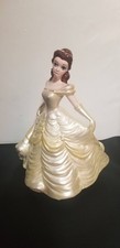 Vintage 1991 Schmid Disney Beauty and The Beast Belle Ceramic Music Box Figurine picture