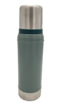 Stanley Green Tall Metal Vacuum Thermos Tumbler with Cup 25oz 750ml picture