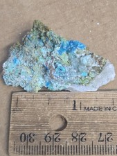 Beautiful blue Caledonite Linarite specimen picture