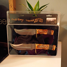 Uncle Henry Limited Edition 2pc Fixed Blade Hunting Set, Stag Handle, Sheath picture