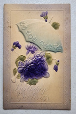 Birthday Greetings Flowered Postcard picture