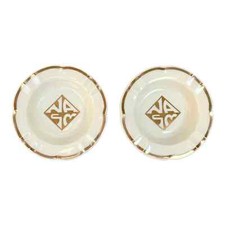 Vintage Nasm Logo Ashtrays - a Pair 4.25ʺW × 4.25ʺD × 0.75ʺH picture