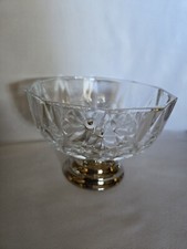 Reims Vintage Crystal Silverplated Pedistal Decorative Bowl Made In France picture