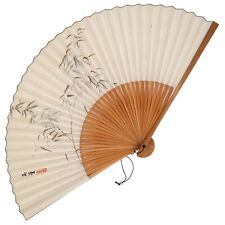 VTG Japanese Kyoto Bamboo & Washi Paper Sensu Folding Fan Bamboo Design: Feb24-L picture