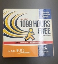 AOL 9.0 Optimized 1099 Hours Free Vintage Promo CD Rom NEW  picture