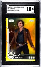 2023 Topps Star Wars Chrome Han Solo #21 Gold Refractor 22/50 picture