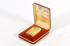 Ronson Varaflame Starfire Cigarette Lighter Gold Tone Skyscraper picture