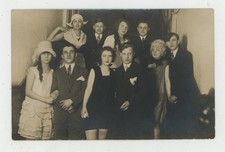 Vintage Postcard People RPPC Group Photo Men Women Unposted picture