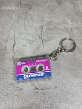 Olympus XB-60 Microcassette MC-60 Keychain Key Ring Rare Vintage Purple Blue picture