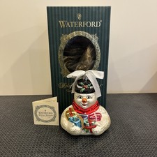 Waterford Holiday Heirloom 1999 Collector's Snowman Ornament Ltd Damaged, Rare picture