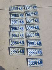 1972 North Carolina License Plate  Lot Of 15 picture