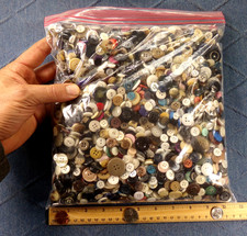 Bulk Buttons 3 LB Bag Huge Mixed Basic Sewing Button Lot, Small & Medium Acrylic picture