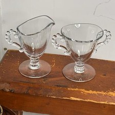 Imperial Glass Candlewick Pedestal Cream & Open Sugar picture
