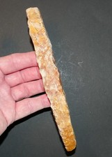 LARGE THICK-BUTTED flaked Chisel. DANISH NEOLITHIC Flint Tool.-a beauty picture