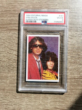1984 EDDIE ALEX VAN HALEN  BROTHERS PSA 4 EDITORIAL MAGA SUPER EXITO STICKERS picture