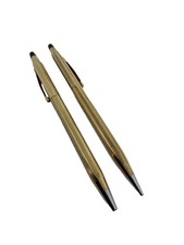 Vintage CROSS Classic 10K Gold Filled Ballpoint Pen & Mechanical Pencil Set USA picture