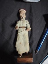 Vintage Middle Eastern Folk Souvenir Doll Traditional Costume Wood Base 1970s picture