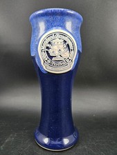 2007 Maryland Renaissance Festival Mug Gray Fox Pottery Blue Glaze Stein Goblet picture