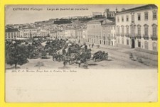 Old postcard rare PORTUGAL EXTREMEZ Largo do QUARTEL de CAVALLARIA Barracks of Cavalry picture