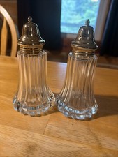 Vintage Raimond  6 Inch Tall Large Cut Crystal Salt/Pepper Shakers (Japan) picture