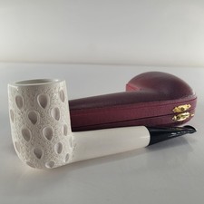 Large Canadian ornate meerschaum pipe handcarved by CPW Meerschaum Pipes #13 picture