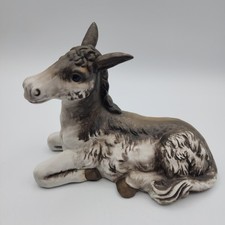 Grandeur Noel Nativity Hand Painted Porcelain Replacement Donkey 6 1/2