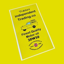 Trotters Independent Trading Co Oil 20/50 Motor Oil  Vinyl sticker Classic Robin picture