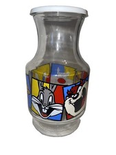 Vintage 1994 Warner Bros. glass decanter carafe Bugs Bunny, Daffy Duck W Lid picture