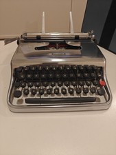 SILVER MCM. OLIVETTI LETTERA 22 TYPEWRITER . MOMA. SPANISH Ñ. PICA FONT. 1965 picture