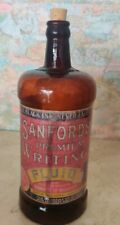 Vintage Sanford’s Premium Writing Fluid Fountain Pen Blue Black Qt Bottle A2 T4 picture