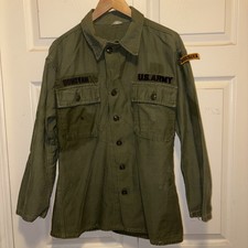USGI VINTAGE OD GREEN JUNGLE BLOUSE, SIZE Medium REGULAR picture