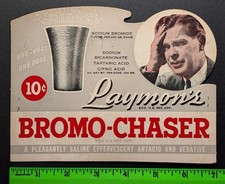 Vintage Laymon's Bromo-Chaser Quack Medicine Paperboard Sign picture